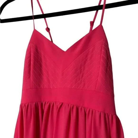 Badgley Mischka l Pink Cross Back Maxi Gown Size 2 - Picture 4 of 9